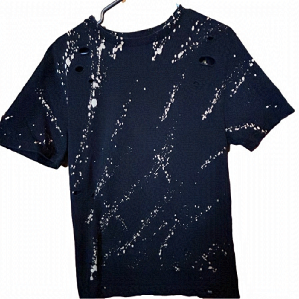 Ninth Hall Factory Distressed Holes and Bleach Tee